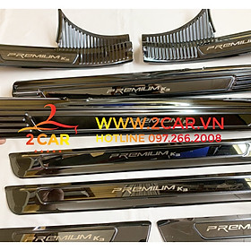 Ốp bậc cửa, nẹp bước chân TITAN xe KIA K3 đời 2021- 2022 Hàng TITAN mẫu tráng gương cao cấp