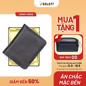 Ví Nam Bóp Nam Da Bò Thật Có Khe SIM Galaxy Store GVN07 (Đen)
