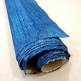 Giấy điệp xanh lam khổ 35x50 - giấy dó điệp thủ công truyền thống Việt Nam
