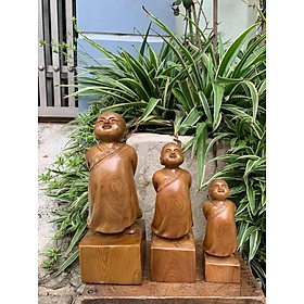 Mua Tượng tùy duy tượng chú tiểu bằng gỗ bách xanh kt cao 20