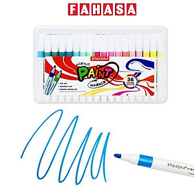 Hộp 36 Bút Dạ Màu Acrylic - Acrylic Paint Marker - Stacom PM036A