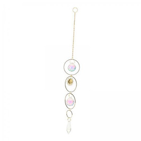 2X Crystals Hanging Beads Chain Pendant for Wedding B
