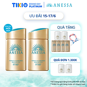 Bộ đôi Kem chống nắng dạng sữa dưỡng da kiềm dầu bảo vệ hoàn hảo (Anessa Gold Milk 60ml x2)