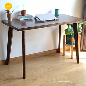 Mua Bàn Làm Việc Vintage Chân Gỗ Thông Tự Nhiên 120x60x75cm  Bàn Học Tối Giản Màu Gỗ Tự Nhiên Và Màu Sơn Nâu Rustic