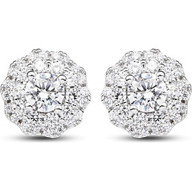 Bông tai bạc đính đá PNJSilver XMXMK000157-BO