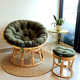 Mua Ghế thư giãn papasan cao cấp (  vải bố xanh rêu)