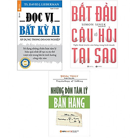  Combo Sách Kĩ Năng Những Đòn Tâm Lý Trong Bán Hàng (Tái Bản 2018) + Bắt Đầu Với Câu Hỏi Tại Sao? ( Tái Bản ) + Đọc Vị Bất Kỳ Ai - Áp Dụng Trong Doanh Nghiệp