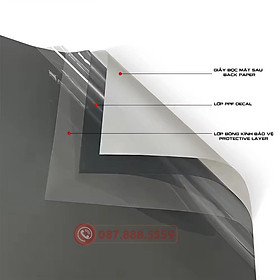 Decal PPF 3 Lớp chuyên dụng cho đèn pha Phủ Bóng PPF. Chống xước, chống ố vàng đến 5năm.Khổ cao 30cm - Khói nhạt 3Lớp PPF