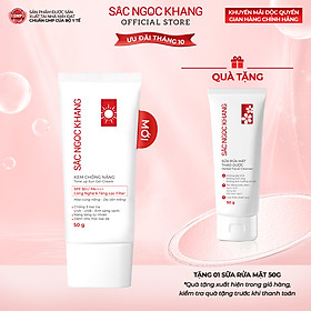 Kem chống nắng Sắc Ngọc Khang 50g giúp chống nắng hiệu quả với chỉ số SPF50, PA++++