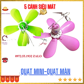 Quạt treo màn quạt trần mini 5 cánh loại sịn