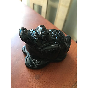 Mua Tượng Cóc Thiềm Thừ Phong Thủy Đá Bồ Kết Đen Tự Nhiên Size Nhỏ Dài 9cm đk 5cm Anh Chị mệnh Thủy mệnh Mộc trưng bàn   bàn thờ thần tài hay trong két sắt tốt ạ