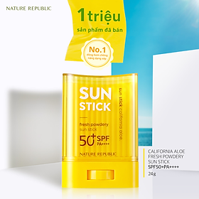 Sáp chống nắng cho mọi loại da Hàn Quốc Nature Republic California Aloe Fresh Powdery Sun Stick SPF50+PA+++ 24g