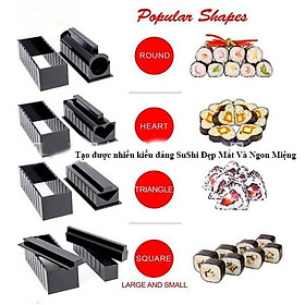 Hình ảnh Bộ dụng cụ làm sushi cơm cuộn kimbap 10 món