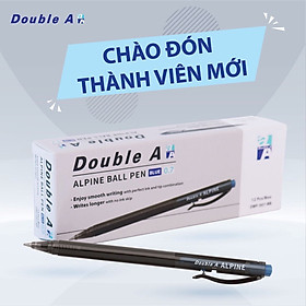 Tặng 5 bút bi Hộp 12 Bút Bi Double A Alpine Nét 0.7mm Mực Xanh