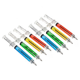 Bộ 8 cây viết bi hình ống chích (màu ngẫu nhiên)