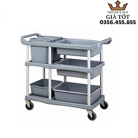 Mua XE ĐẨY THU DỌN CHÉN DĨA THỨC ĂN CHẤT LIỆU NHỰA CAO CẤP L-022A