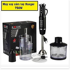 Máy Xay Thực Phẩm Cầm Tay Haeger 750W Cao Cấp - Công Nghệ Đức