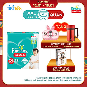 Tã Quần Pampers Giữ Dáng Mới Gói Lớn XXL28 (28 Miếng)