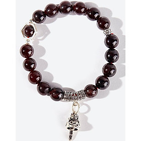 Vòng tay ngọc hồng lựu phối mèo may mắn Ngọc Quý Gemstones