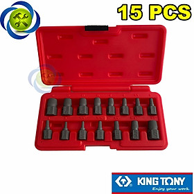 Bộ tuýp mở ốc lục giác hư-tròn đầu Kingtony 11015SQ có 15 chi tiết