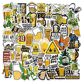 Sticker Hình Dán Trang Trí Thức Uống Bia vui nhộn ms#211