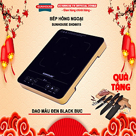 Bếp hồng ngoại cảm ứng sunhouse shd 6015 - hàng chính hãng