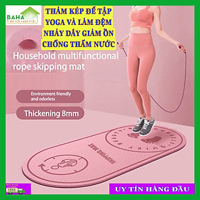 THẢM KÉP ĐỂ TẬP YOGA VÀ LÀM ĐỆM NHẢY DÂY GIẢM ỒN CHỐNG THẤM NƯỚC 