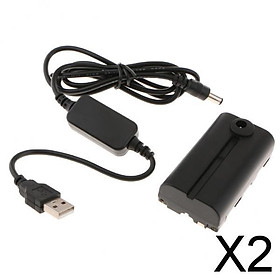 2xNP-F550/F990 Dummy Battery + USB Power Cable for Yongnuo  LED Light
