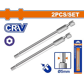 BỘ 2 MŨI VẶN VÍT LỤC GIÁC BÔNG 1/4" TT27 WSV9KT27 WADFOW - HÀNG CHÍNH HÃNG