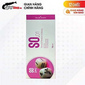 Hộp 12 cái Bao cao su SO 3 in 1 - Siêu mỏng, gân và điểm nổi