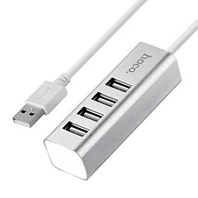 Mua Củ Sạc Điện Thoại Hoco HB1 4 Cổng USB + Tặng Kèm 1 Cáp Sạc IPhone - Hàng Chính Hãng