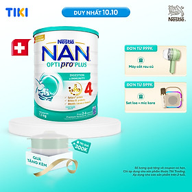 Sữa Bột Nestlé NAN OPTIPRO PLUS 4 1500g/lon với 5HMO Hỗ trợ Đề Kháng - Tiêu Hóa - Trí Não & Chiều Cao (Dành cho trẻ từ 2-6 tuổi) - Tặng Bộ xửng hấp 2 ngăn Inochi
