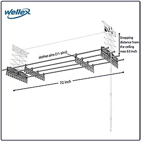 Mua Giàn phơi bán tự động treo trần Wellex Hàn Quốc RG 41800- O(D160) hàng chính hãng