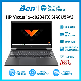 Hình ảnh Laptop HP VICTUS 16 d0204TX i5 11400H/8GB/32GB+512GB/4GB RTX3050/16.1"F/144Hz/Win11/(4R0U5PA)/Đen - Hàng chính hãng