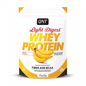 Bột Đạm Whey Hương Vị Chuối hiệu QNT 500g (QNT Light Digest Whey Protein Banana 500g)