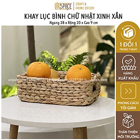 Giỏ đựng trái cây, bánh kẹo bằng lục bình (cói) thân thiện môi trường/ Hand-woven hyacinth storage tray