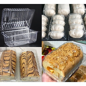 Mua Lốc 50 hộp nhựa đựng bánh bông lan  đưng thực phẩm H07 hình chữ nhật 20x 9.5x 9cm