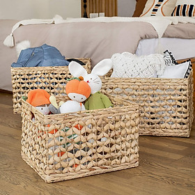 Mua Sọt đựng đồ lục bình hình chữ nhật bộ 3 - đơn giản  sang trọng