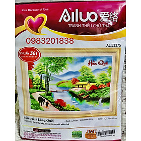 Mua Tranh thêu chữ thập hồn quê (78*52cm) 53375