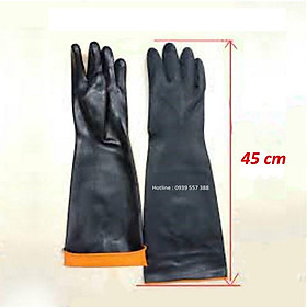 Mua GĂNG TAY CAO SU ĐA NĂNG CHỐNG AXIT MẠNH   CHỊU DẦU  CHỐNG HÓA CHẤT BẢO HỘ LAO ĐỘNG DÀI 45CM