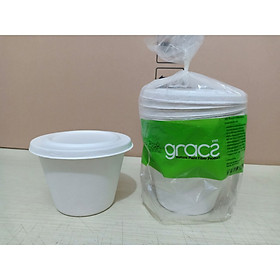 10 Tô Giấy Bả Mía 500ml Có Nắp - Gracz