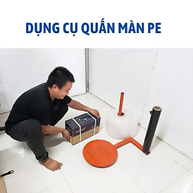 Mua Dụng cụ quấn màn pe  dạng 2 lõi  bàn xoay giúp đóng gói hàng hóa nhanh chóng nhẹ nhàng. Chịu tải 70kg