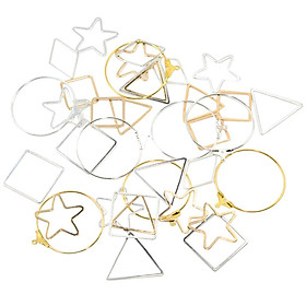 36pcs Assorted Earring Findings Charms Pendants for   Making Craft