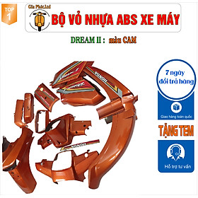 [Tặng tem] Bộ nhựa dàn áo xe Dream II - Dream Việt - Thái - Tàu - màu CAM