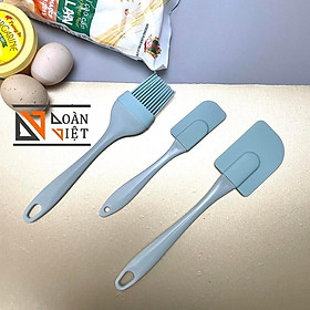 COMBO 3 MÓNDụng cụ làm bánh, nấu ăn - Bộ Cọ Vét Silicon Cao Cấp, Chịu