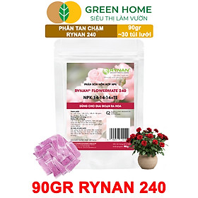 Phân Bón Thông Minh Rynan GreenHome, Túi 90gr, Giải Pháp Dinh Dưỡng Tan Chậm Cho Lan Và Cây Cảnh