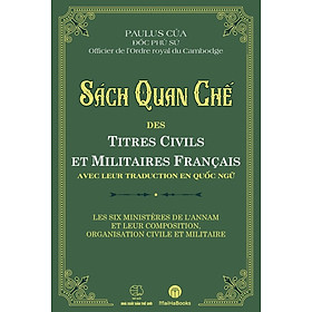 SÁCH QUAN CHẾ (Tái bản theo bản in năm 1888)