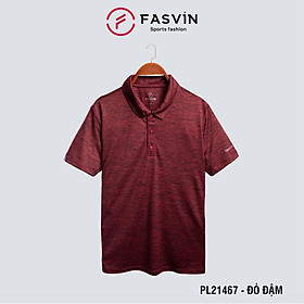 Áo Thun Thể Thao Nam Có Cổ Ngắn Tay FASVIN Chất Vải Lạnh Trơn Mát PL21467.HN Hàng Nhà Máy Đẹp Kỹ