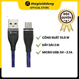 Mua Cáp Micro 2 m Xmobile LTMP-2006 Xanh Navy - Hàng chính hãng