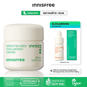 Kem dưỡng ẩm trà xanh innisfree Green Tea Seed Hyaluronic Cream 50ml